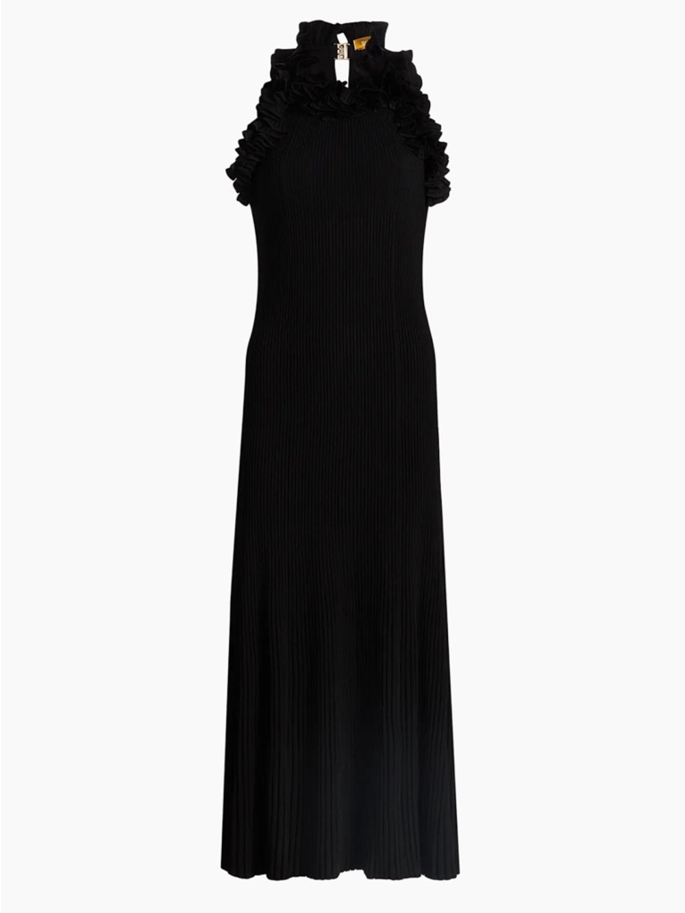 Zimmermann Luna Ruffle Compact Rib-Knit Midi-Dress
Size 1